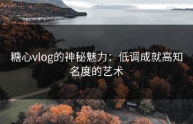 糖心vlog的神秘魅力：低调成就高知名度的艺术