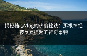 揭秘糖心Vlog的热度秘诀：那根神经被反复提起的神奇事物
