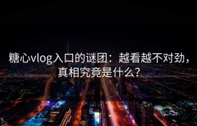 糖心vlog入口的谜团：越看越不对劲，真相究竟是什么？