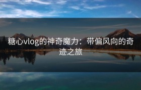 糖心vlog的神奇魔力：带偏风向的奇迹之旅