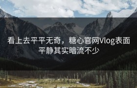 看上去平平无奇，糖心官网Vlog表面平静其实暗流不少