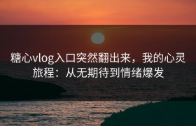 糖心vlog入口突然翻出来，我的心灵旅程：从无期待到情绪爆发