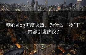 糖心vlog再度火热，为什么“冷门”内容引发热议？