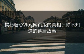 揭秘糖心Vlog网页版的真相：你不知道的幕后故事