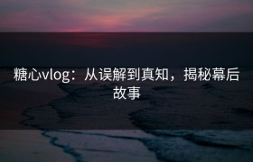 糖心vlog：从误解到真知，揭秘幕后故事