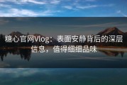糖心官网Vlog：表面安静背后的深层信息，值得细细品味