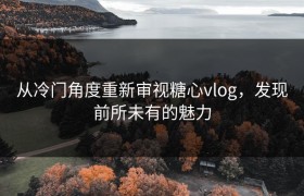 从冷门角度重新审视糖心vlog，发现前所未有的魅力