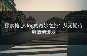 探索糖心vlog的奇妙之旅：从无期待到情绪爆发