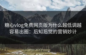 糖心vlog免费网页版为什么越低调越容易出圈：后知后觉的营销妙计