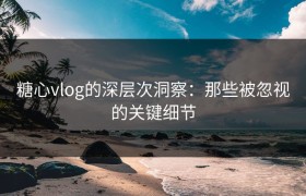 糖心vlog的深层次洞察：那些被忽视的关键细节