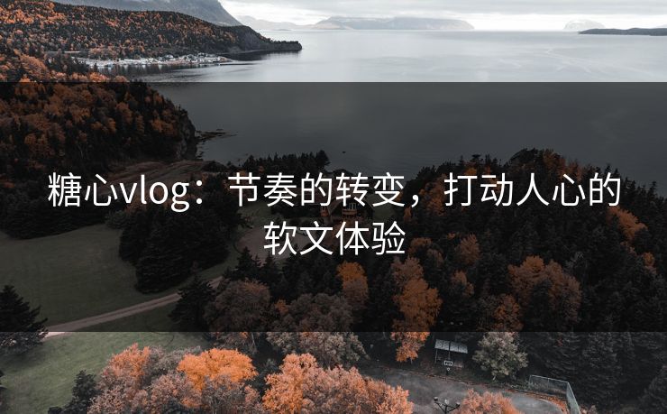糖心vlog：节奏的转变，打动人心的软文体验