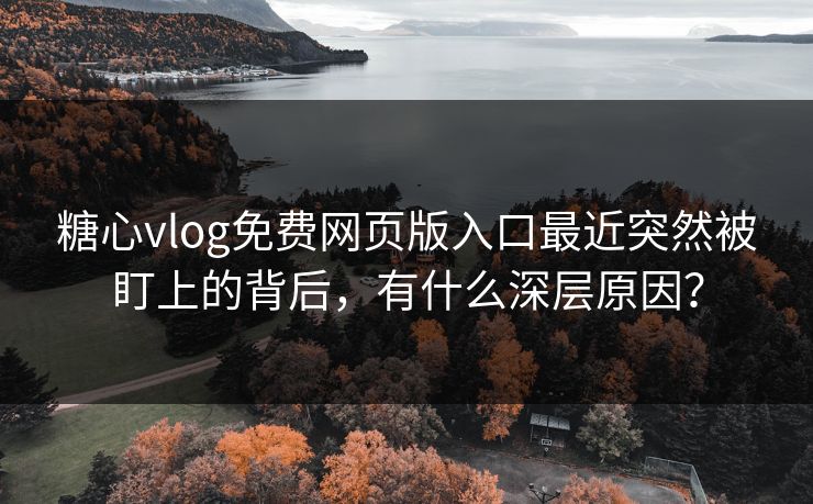 糖心vlog免费网页版入口最近突然被盯上的背后，有什么深层原因？